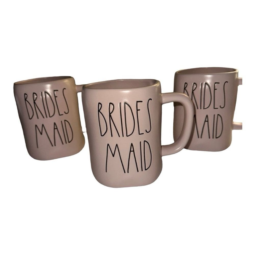 Rae‎ Dunn Bridesmaid Mug Set of 3 Bridal Shower Gift Coffee Tea Cup